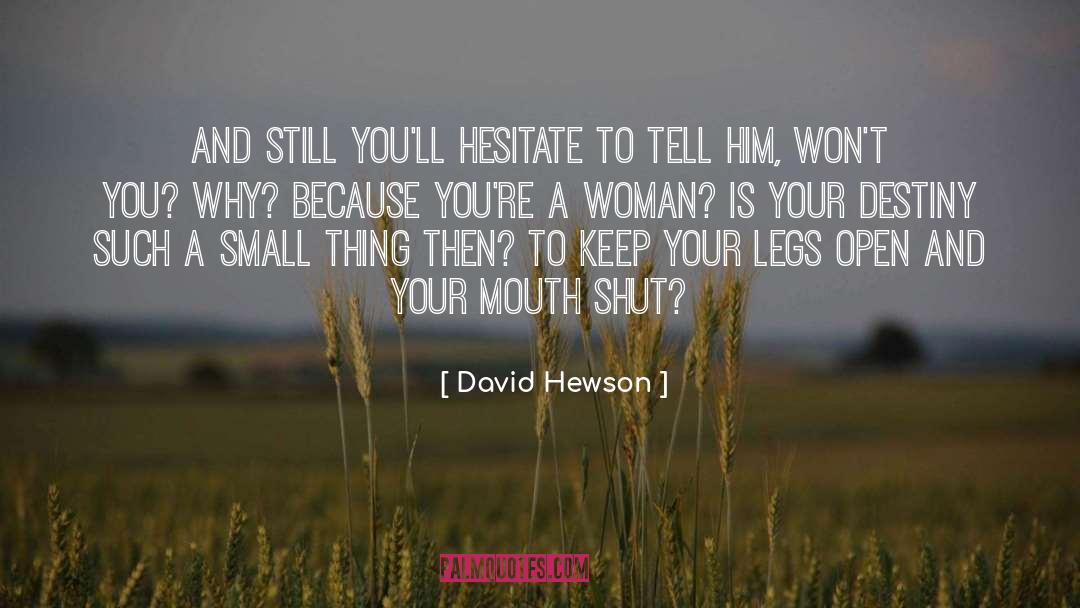 Hesitate quotes by David Hewson