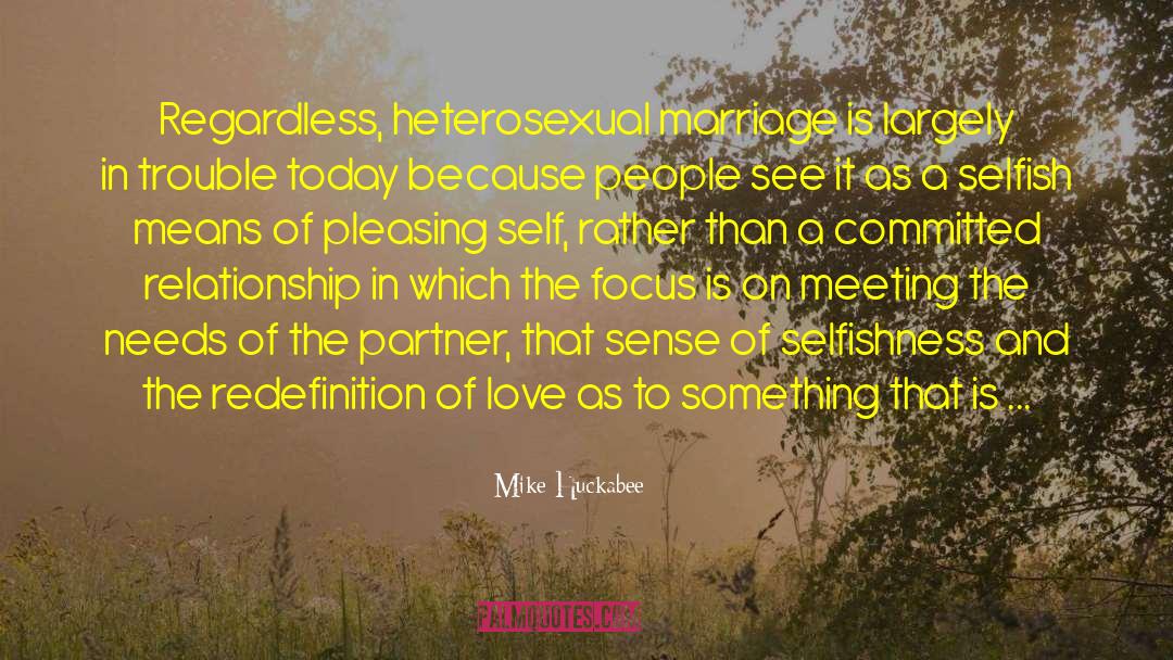 Heterosexual Marriage quotes by Mike Huckabee