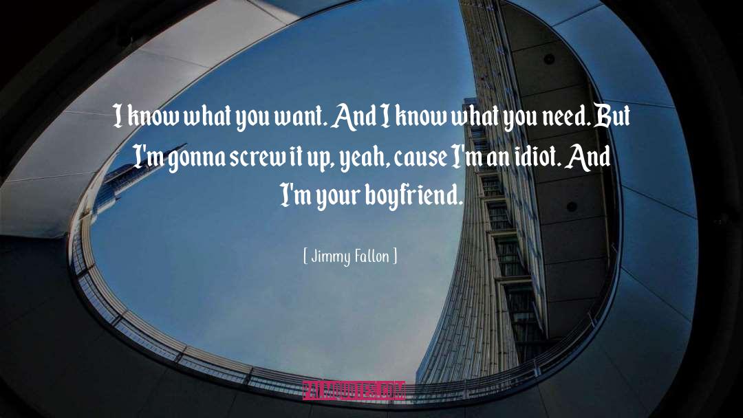 Hey Idiot I Love You quotes by Jimmy Fallon