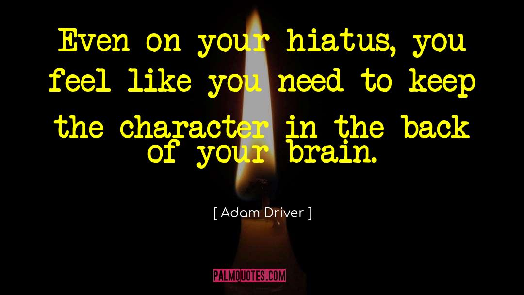 Hiatus quotes by Adam Driver