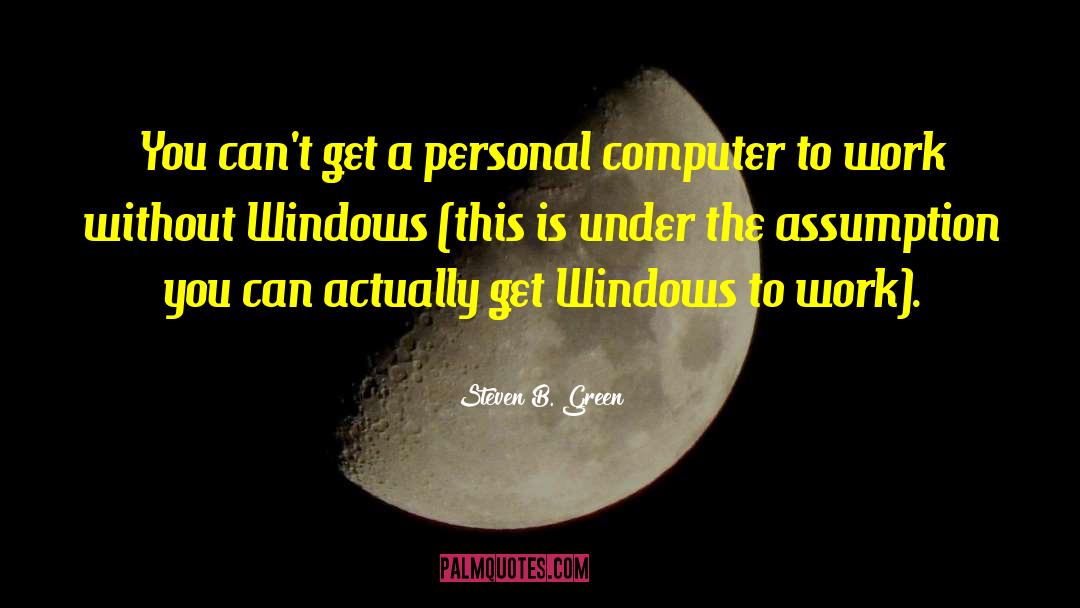 Hibernate Windows quotes by Steven B. Green