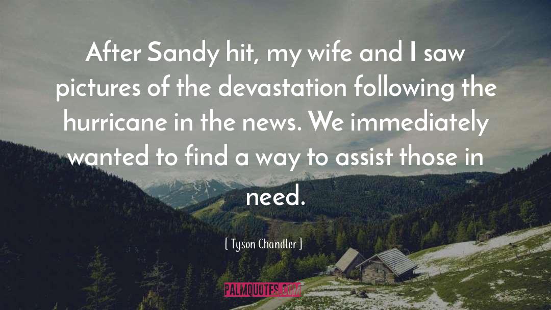 Hibernating Sandy quotes by Tyson Chandler