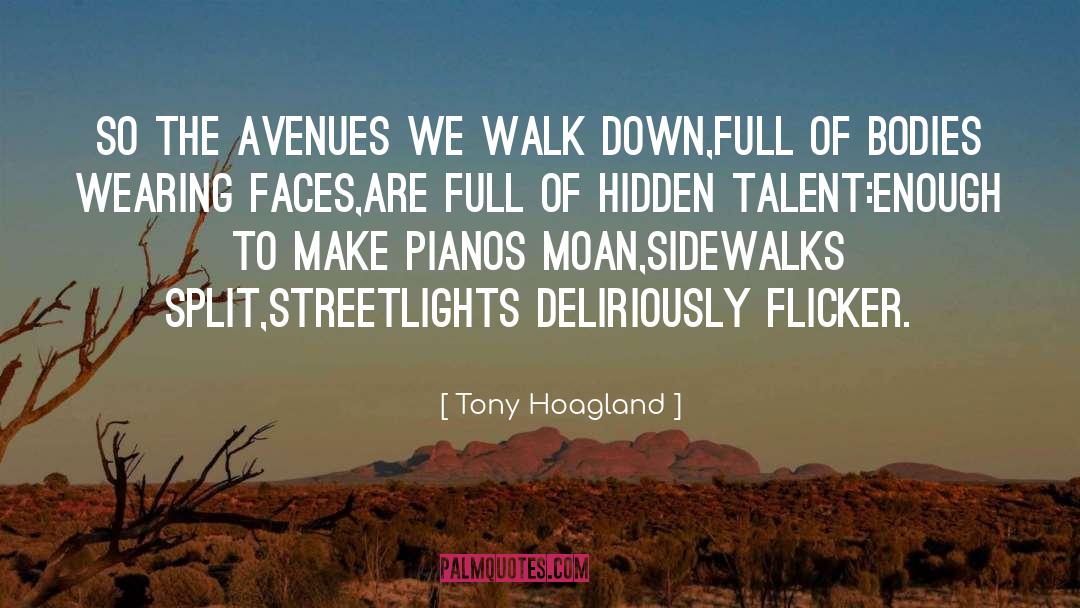 Hidden Agendas quotes by Tony Hoagland