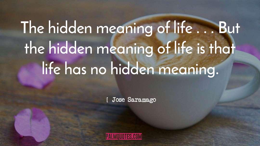 Hidden Meaning Senior quotes by Jose Saramago