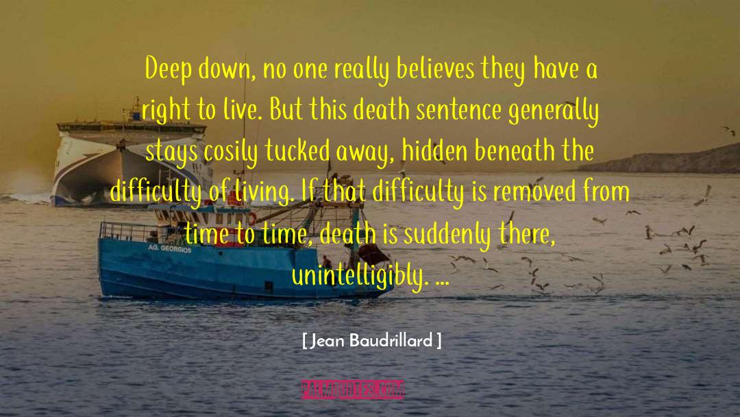 Hidden Sadness quotes by Jean Baudrillard