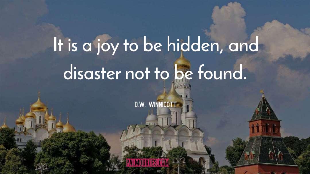 Hidden Within quotes by D.W. Winnicott