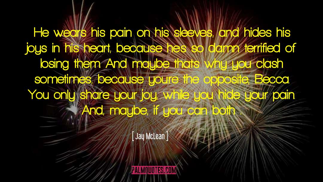 Hide Your Pain quotes by Jay McLean
