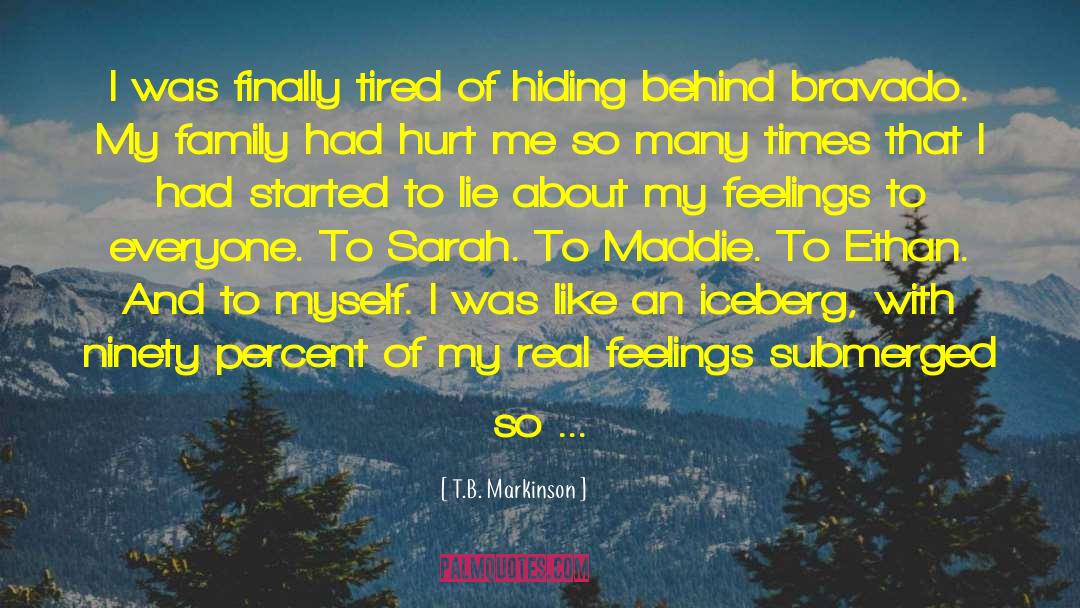 Hiding Feelings quotes by T.B. Markinson