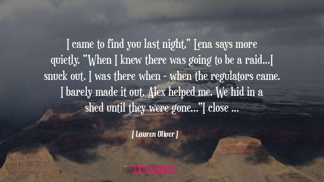 Hiding In The Shadows quotes by Lauren Oliver