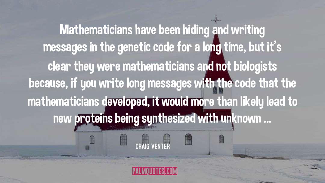 Hiding Out quotes by Craig Venter