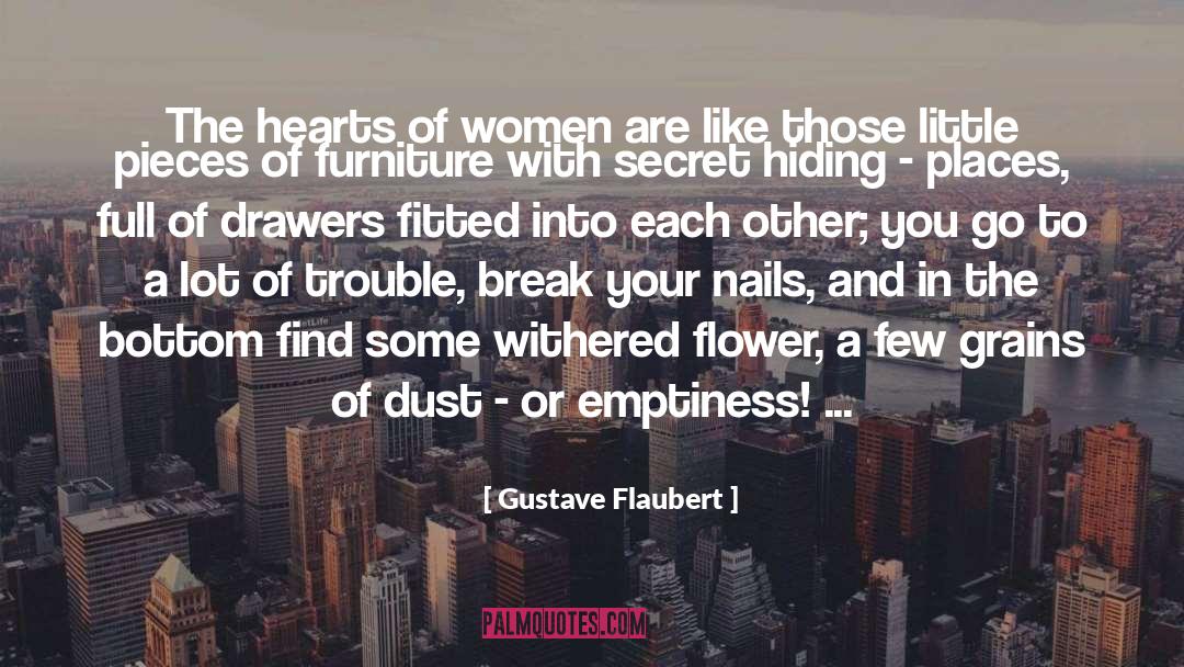 Hiding Places quotes by Gustave Flaubert