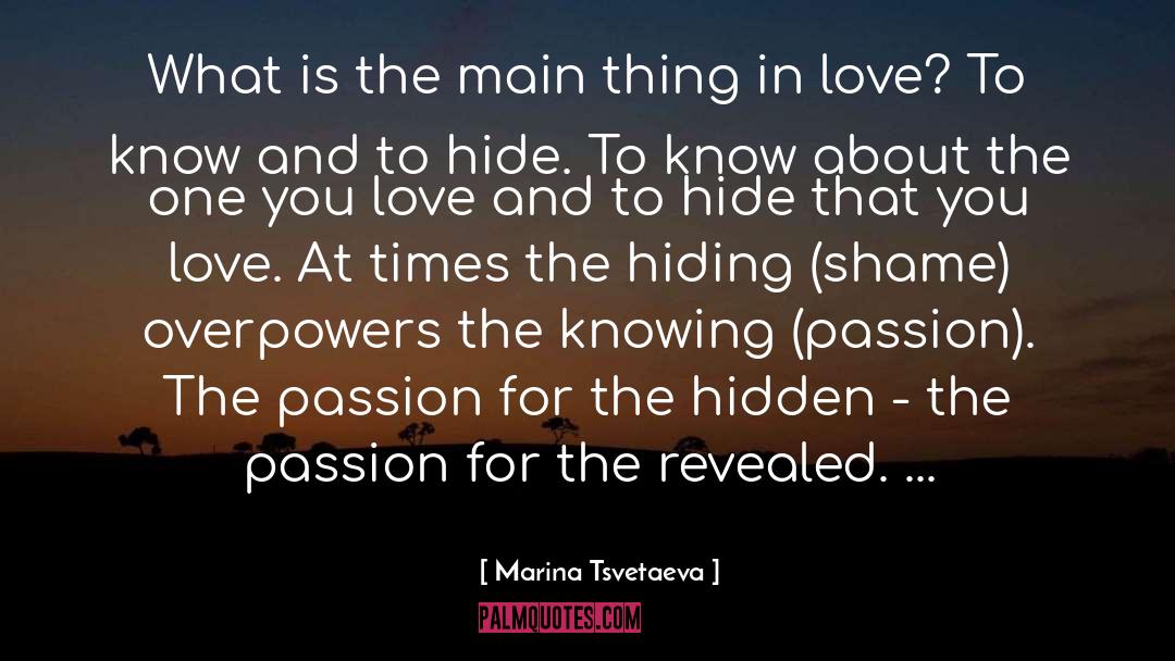 Hiding quotes by Marina Tsvetaeva