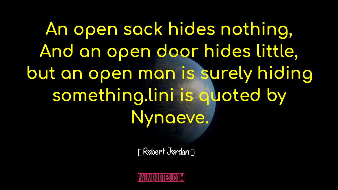 Hiding Something quotes by Robert Jordan