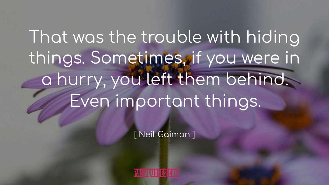 Hiding Things quotes by Neil Gaiman