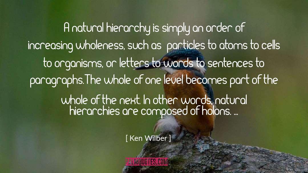 Hierarchies quotes by Ken Wilber