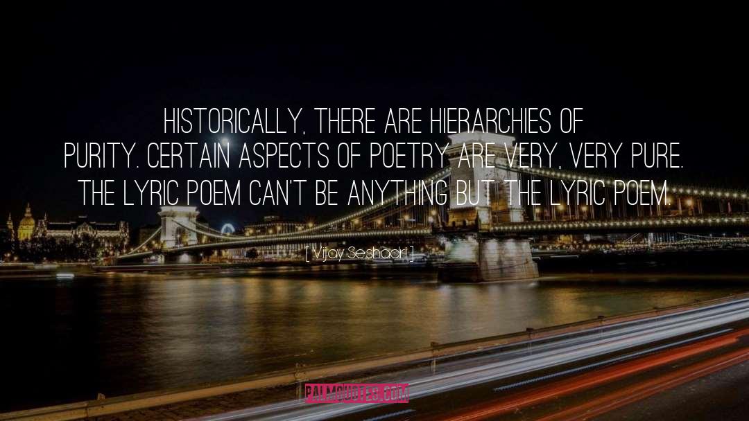 Hierarchies quotes by Vijay Seshadri