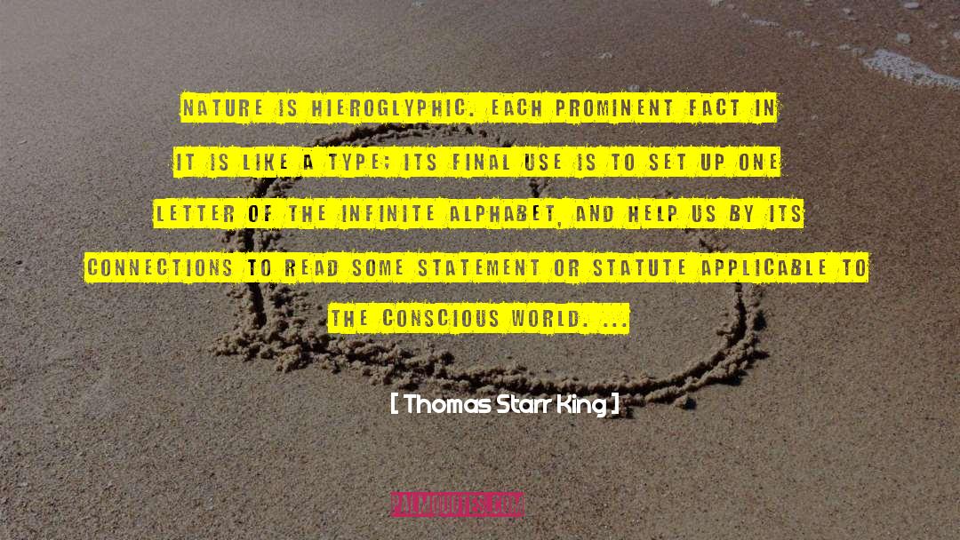 Hieroglyphic quotes by Thomas Starr King
