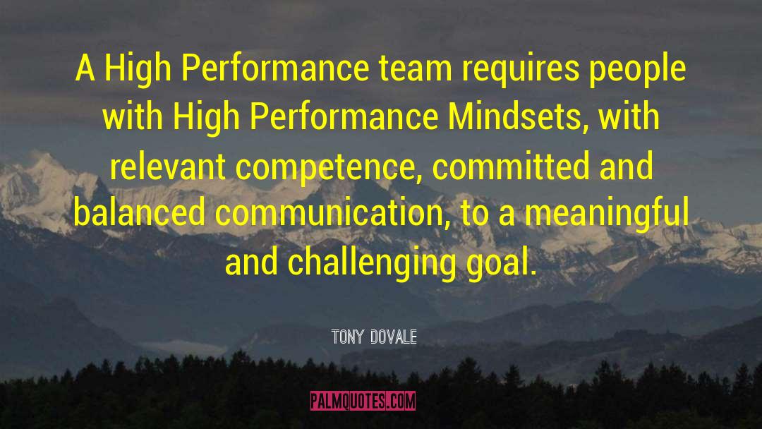 High Performance quotes by Tony Dovale