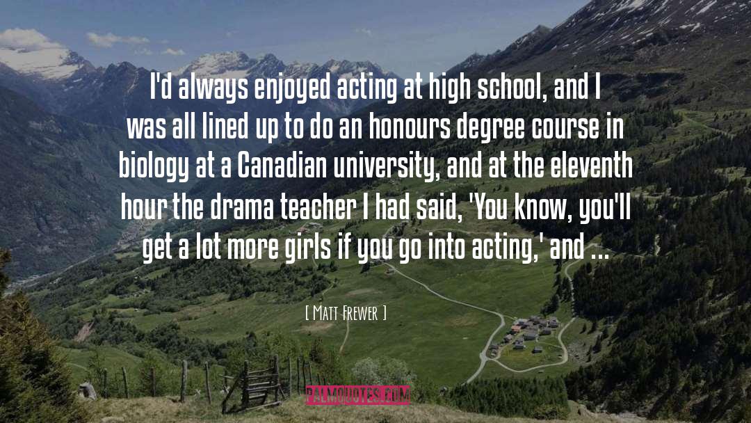 High School Love quotes by Matt Frewer