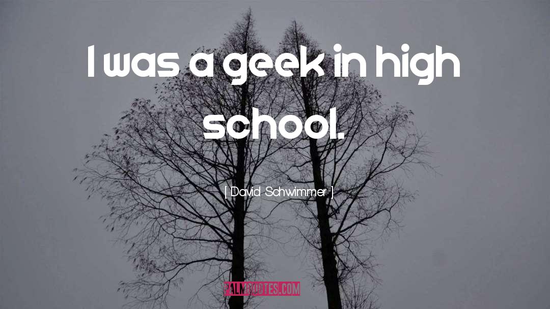 High School quotes by David Schwimmer