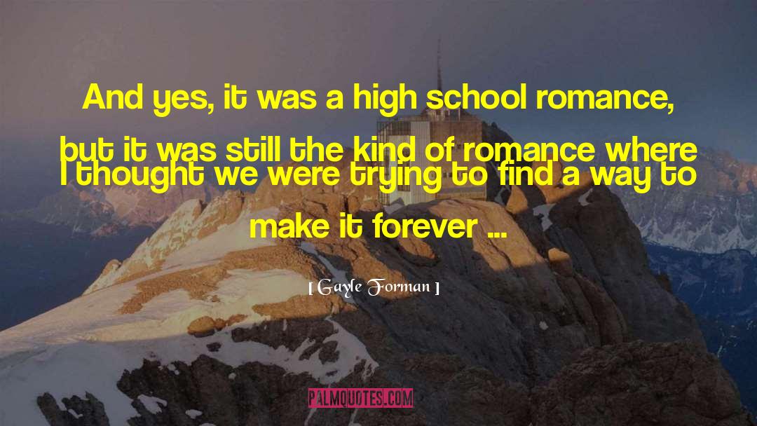 High School Romance quotes by Gayle Forman
