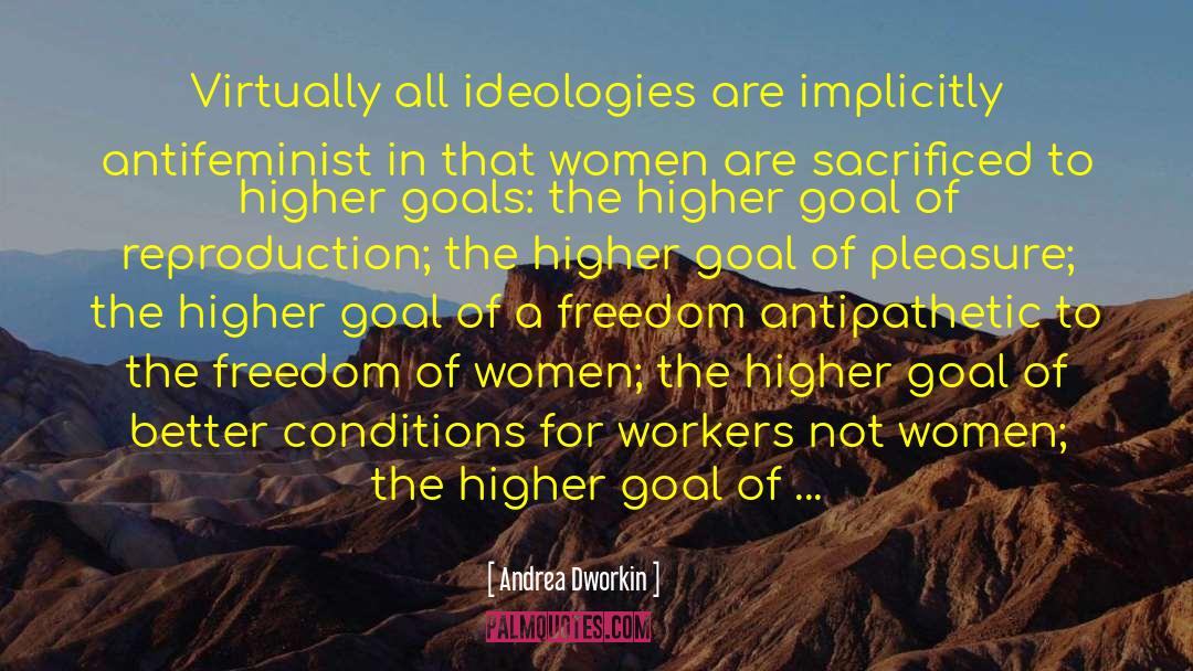 Higher Goals quotes by Andrea Dworkin