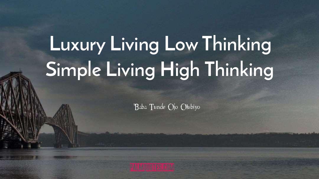 Higher Living quotes by Baba Tunde Ojo-Olubiyo
