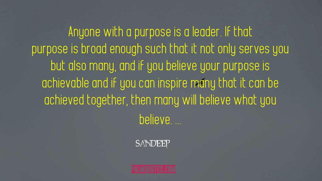 Higher Purpose quotes by SANDEEP