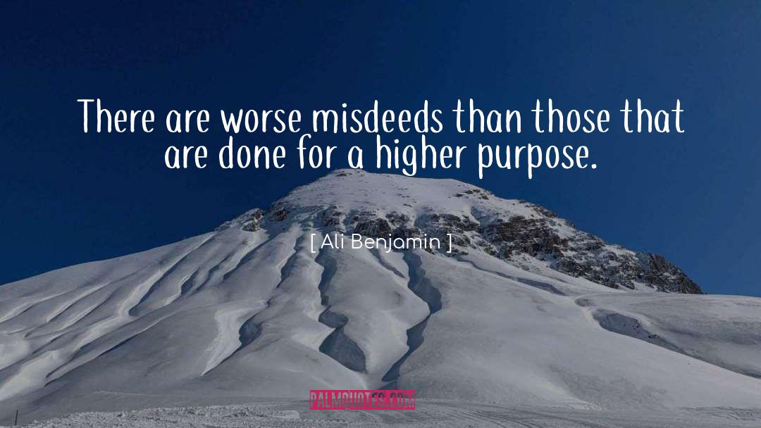 Higher Purpose quotes by Ali Benjamin