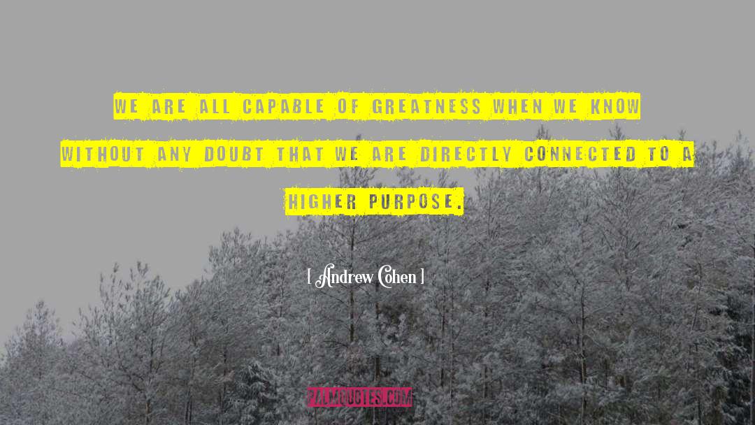 Higher Purpose quotes by Andrew Cohen