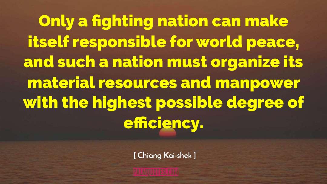 Highest Potential quotes by Chiang Kai-shek