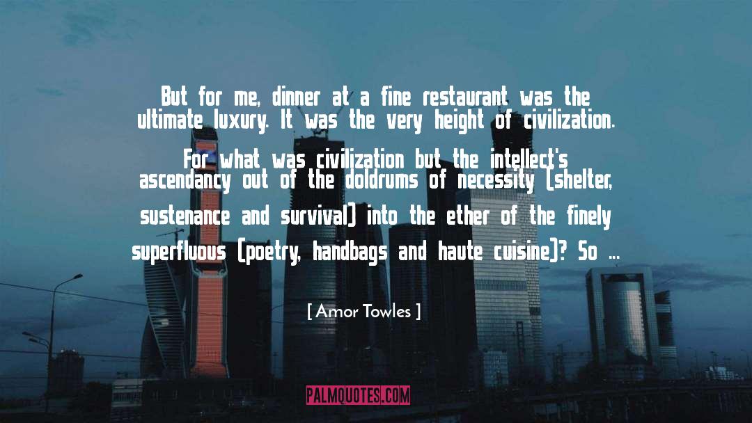 Highfalutin Restaurant quotes by Amor Towles