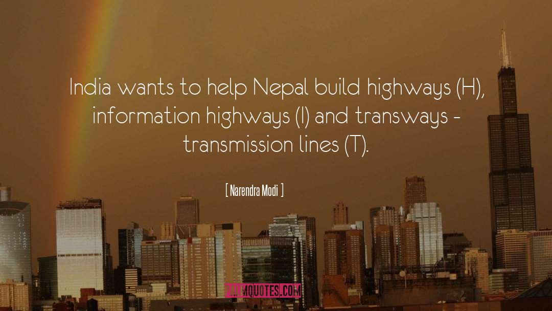 Highways quotes by Narendra Modi