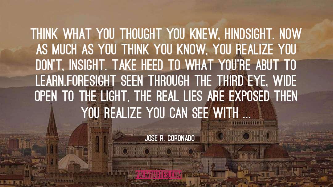 Hindsight quotes by Jose R. Coronado