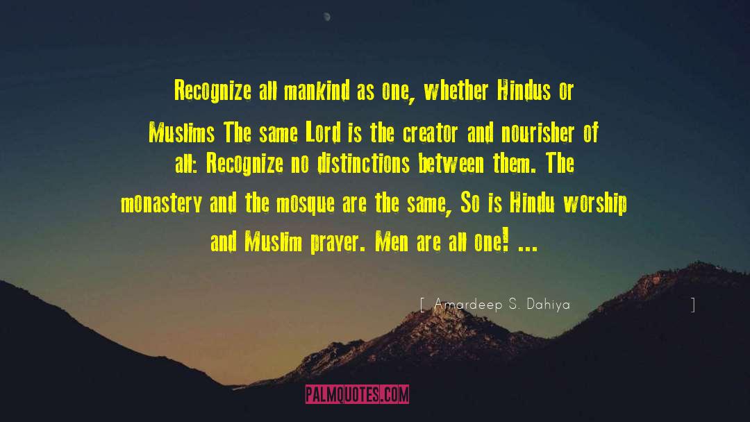 Hindu Muslim Peace quotes by Amardeep S. Dahiya