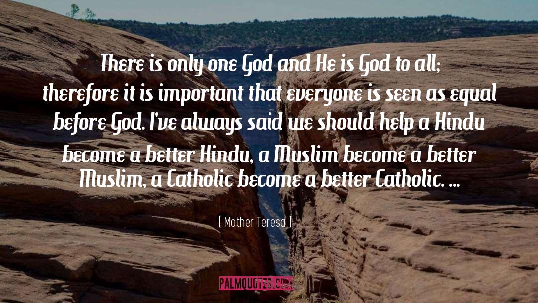 Hindu Muslim Peace quotes by Mother Teresa