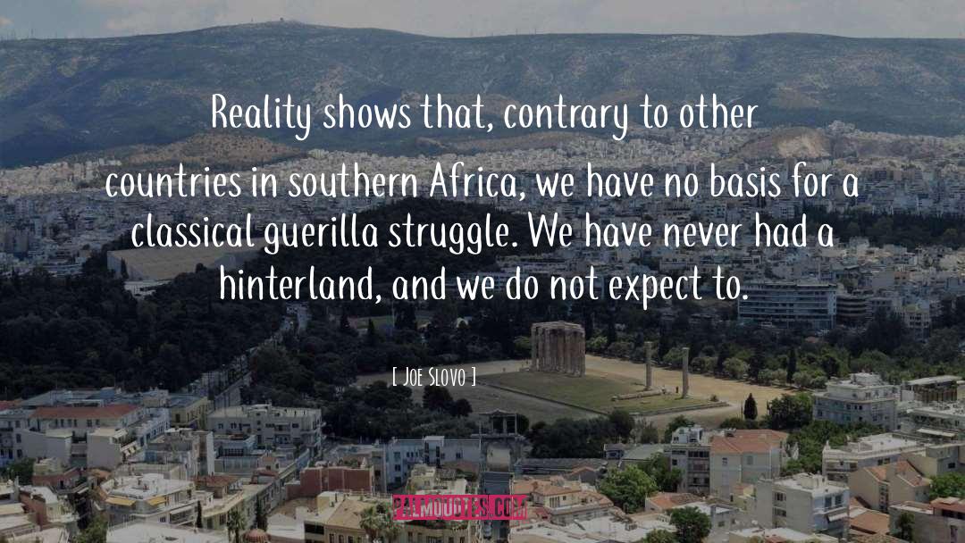 Hinterland quotes by Joe Slovo