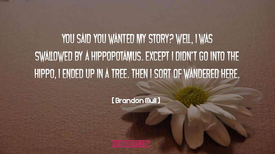 Hippopotamus quotes by Brandon Mull