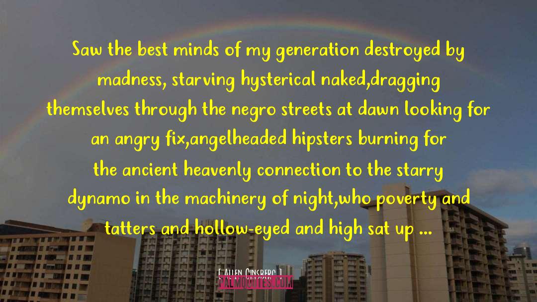 Hipsters quotes by Allen Ginsberg