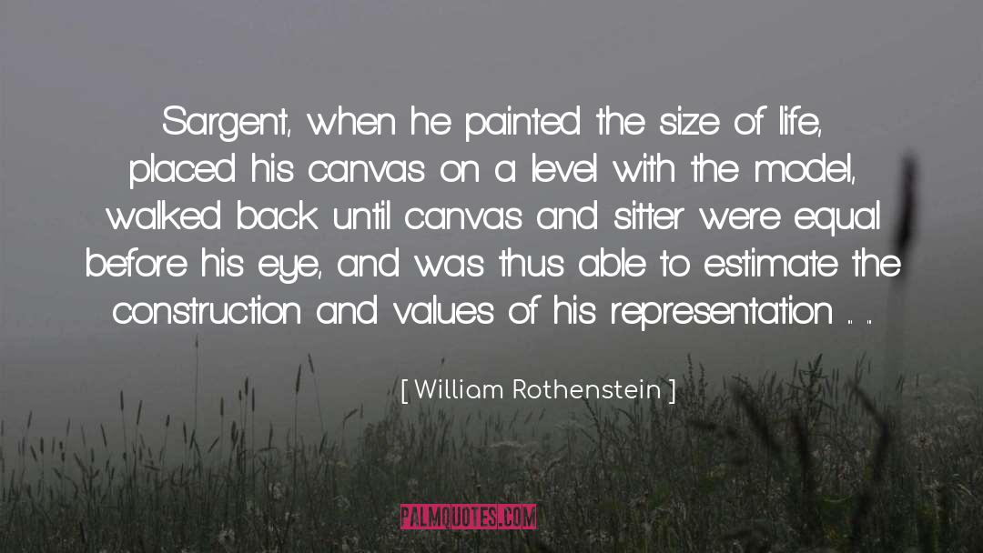 His Canvas quotes by William Rothenstein