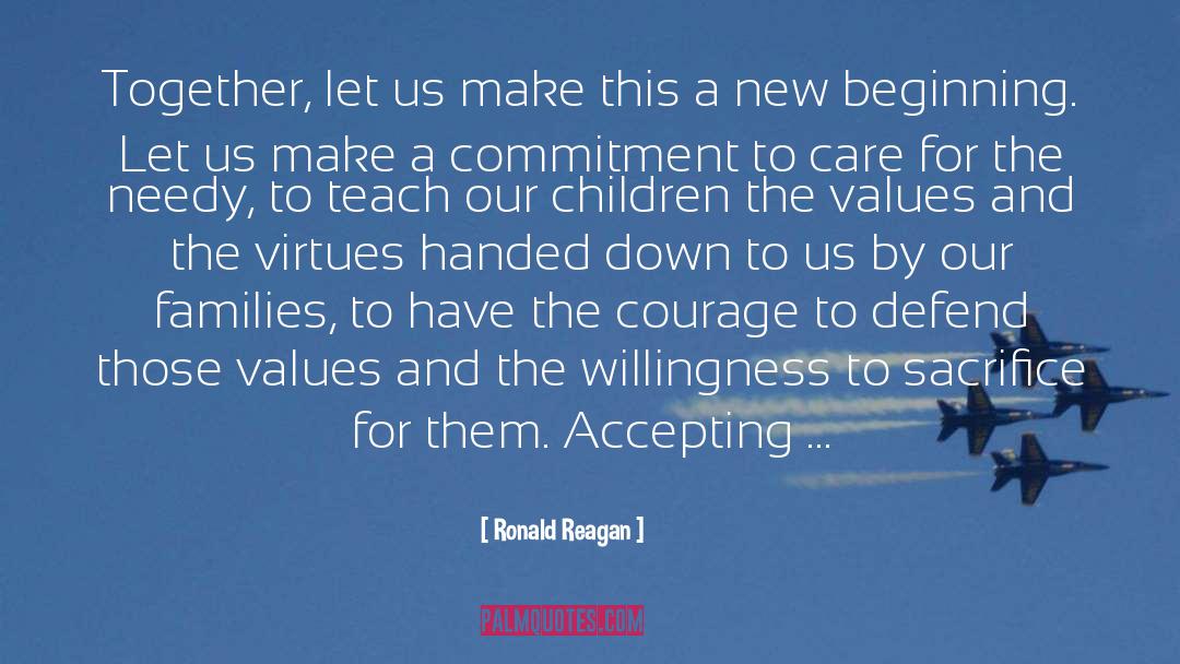 His Commitment quotes by Ronald Reagan