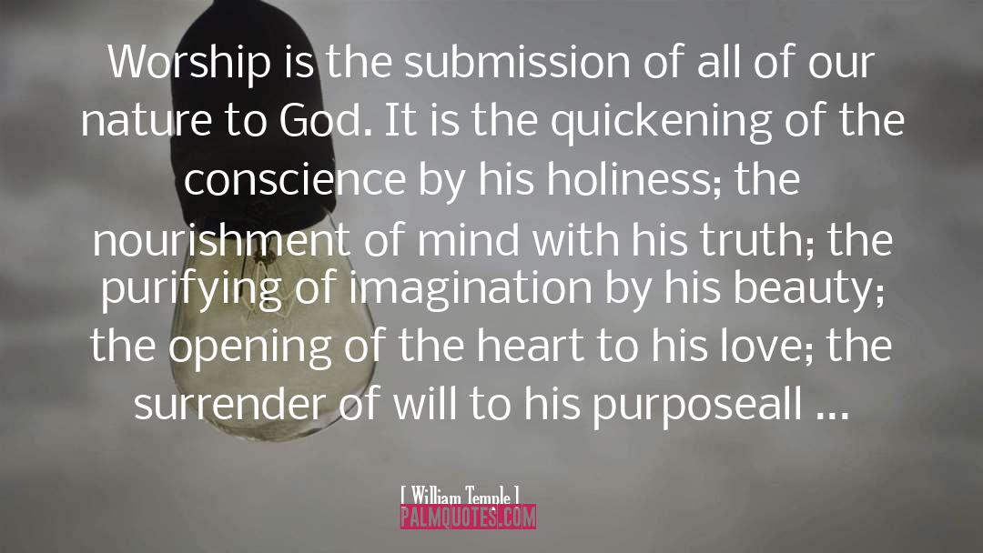 His Love quotes by William Temple