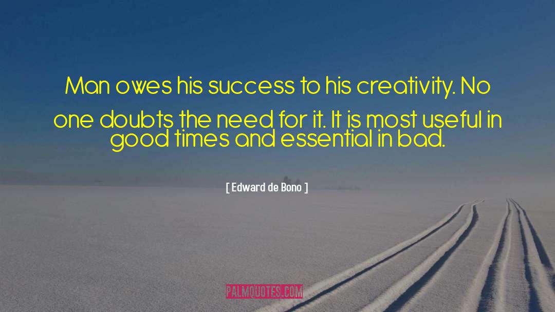His Success quotes by Edward De Bono