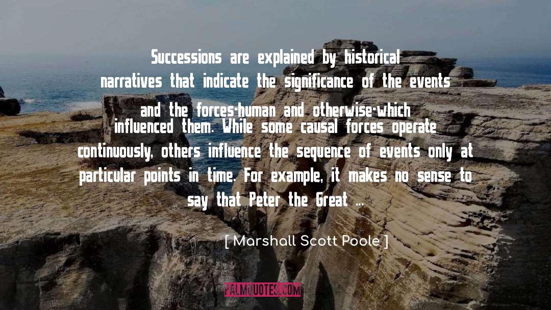 Historical Events quotes by Marshall Scott Poole