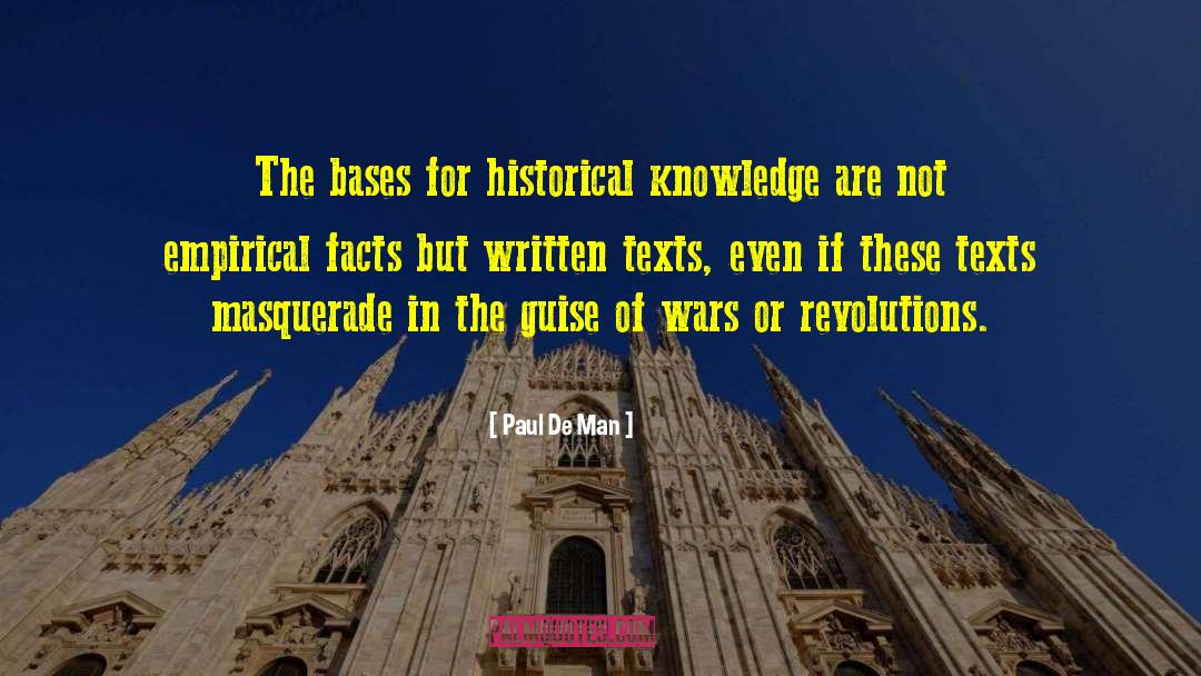 Historical Ficiton quotes by Paul De Man