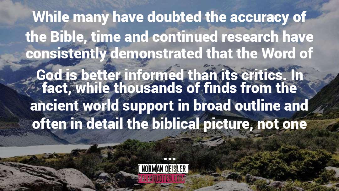 Historicity Of The Bible quotes by Norman Geisler