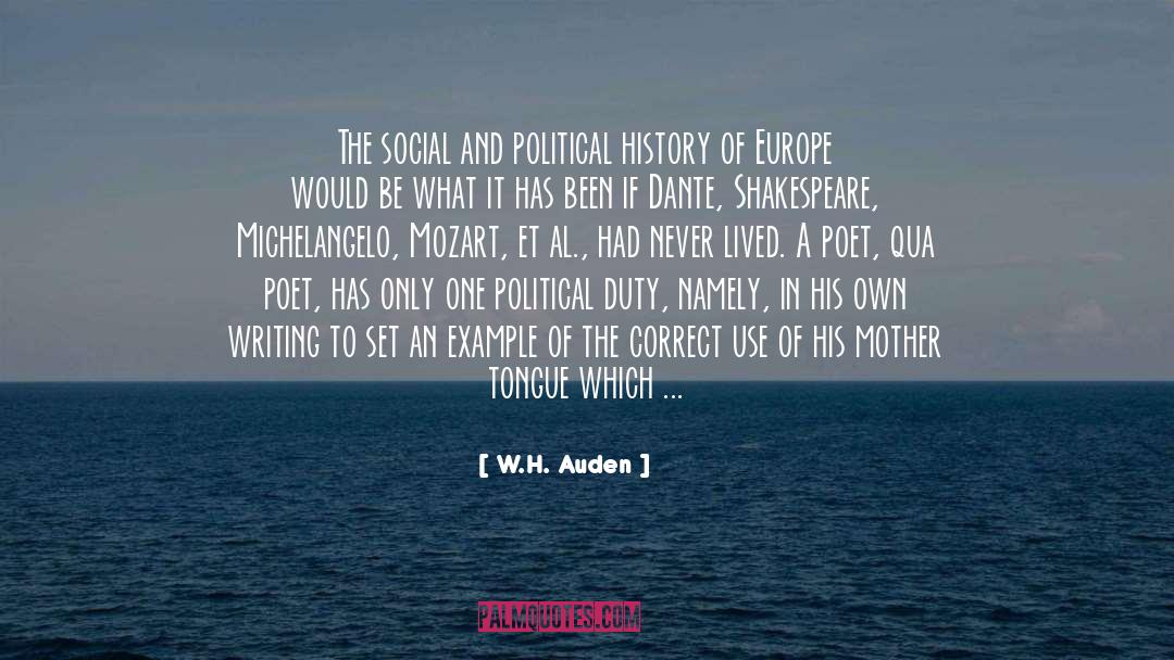 History Of Europe quotes by W.H. Auden