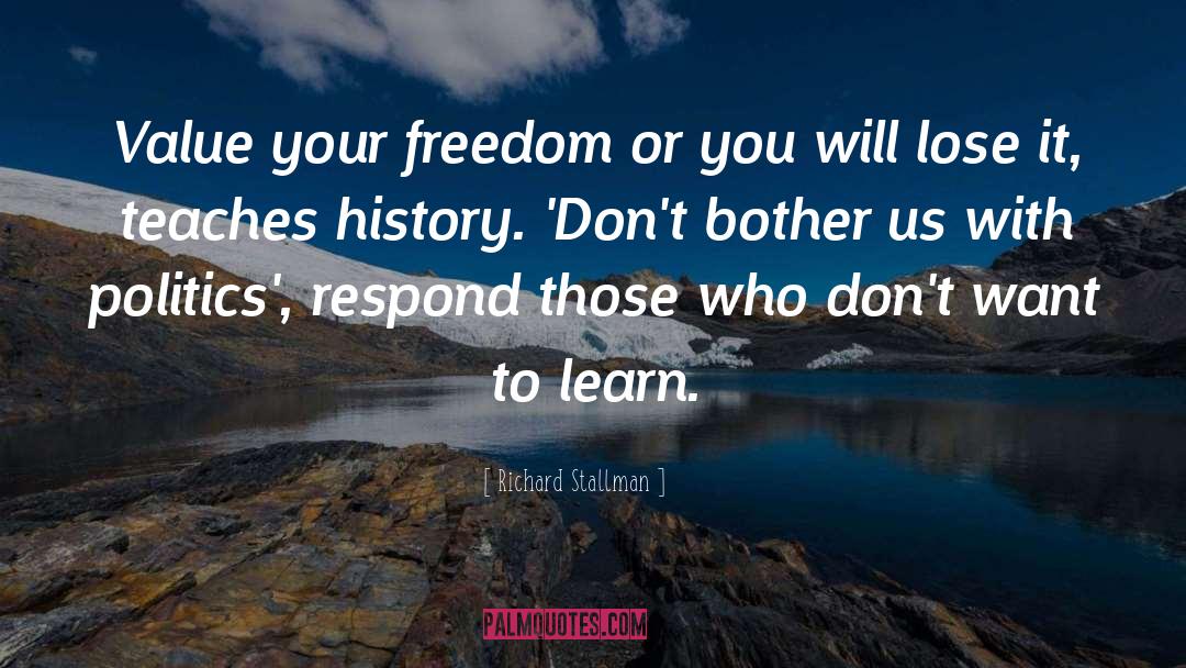 History Politics quotes by Richard Stallman