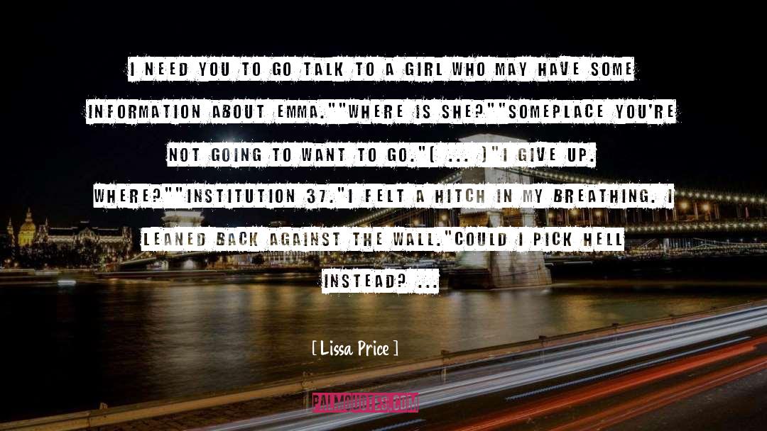 Hitch quotes by Lissa Price