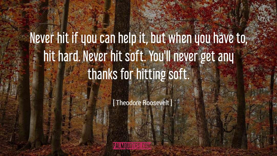 Hitting quotes by Theodore Roosevelt